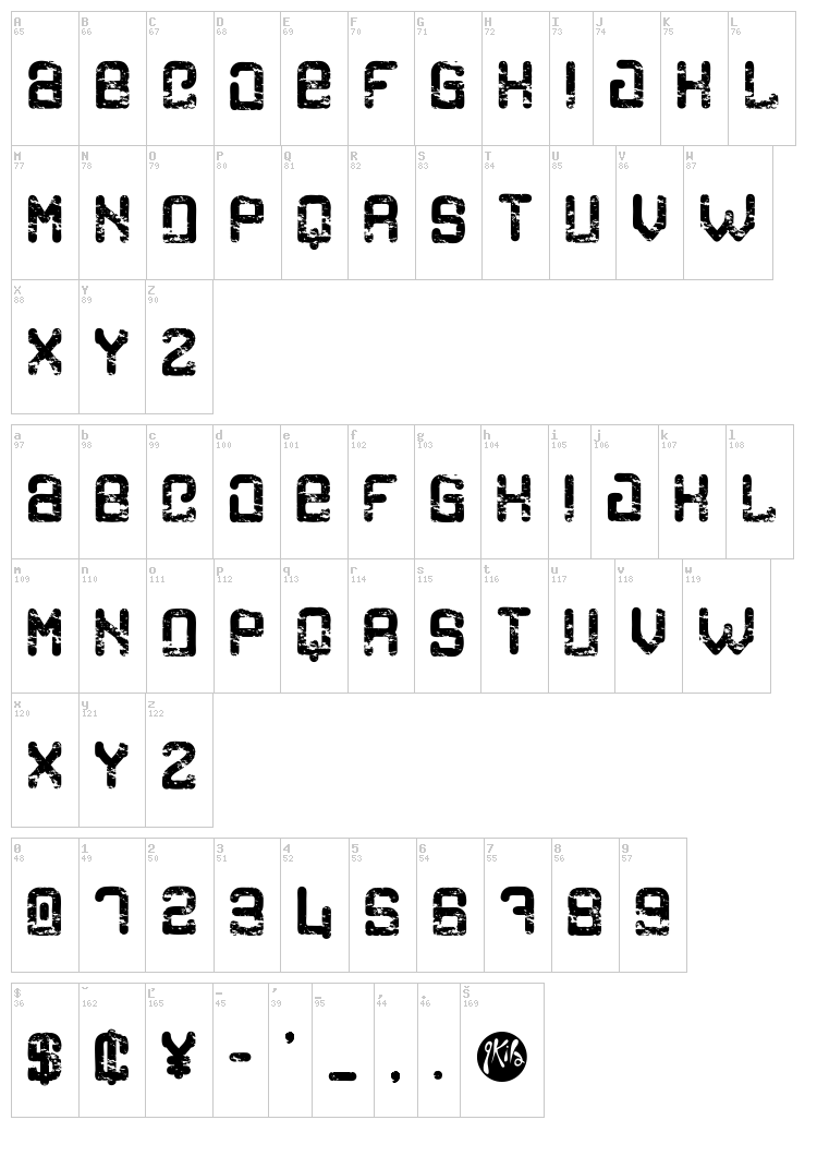 Cargo font map